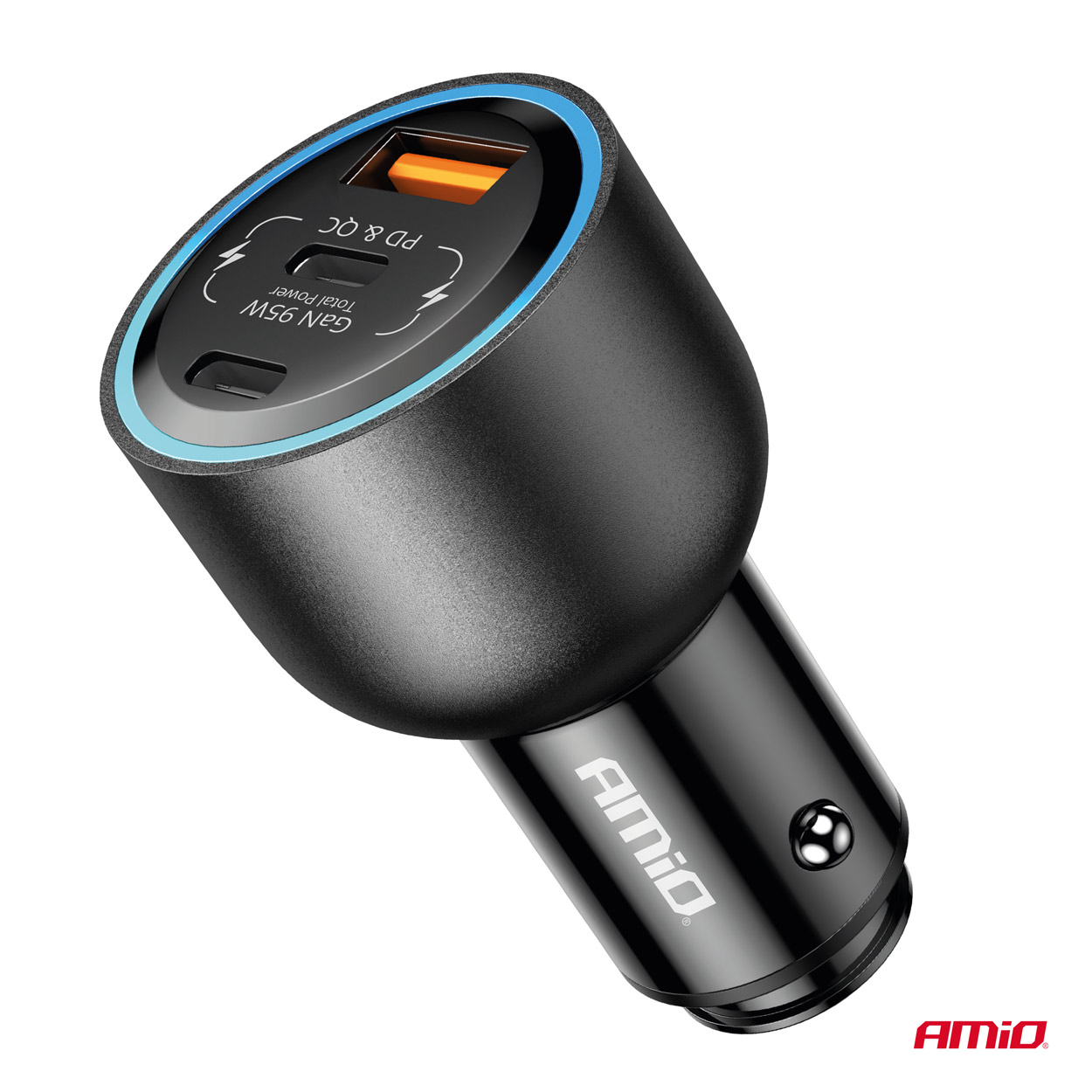 Caricabatterie da auto doppia porta USB-C + porta USB-A - immagine 3